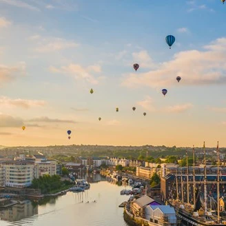Bristol Harbour with balloons