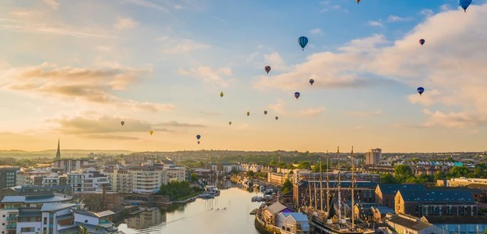 Bristol Harbour with balloons