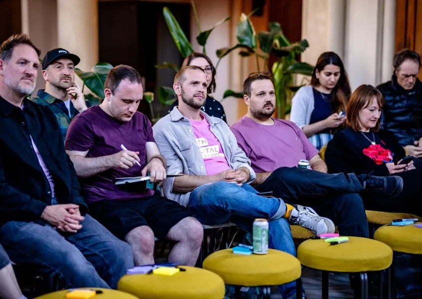 Guests at the Bath Digital Festival listening to the panel