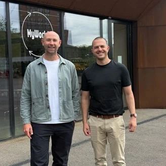 Tom Harber And Oscar De Mello outside The Sheds in Bristol